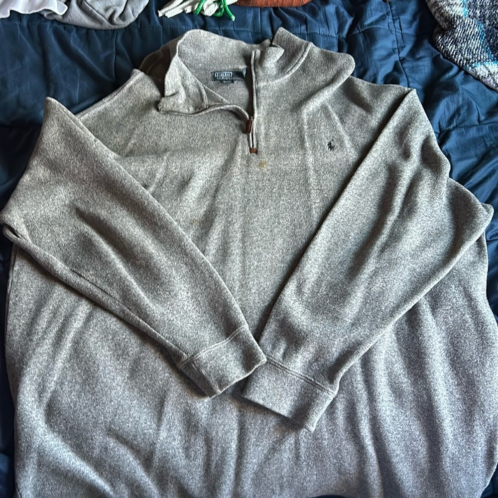 Polo zip sweater